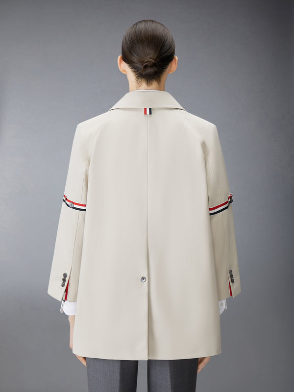 COTTON TWILL ARMBAND CROPPED CAR COAT - image 3