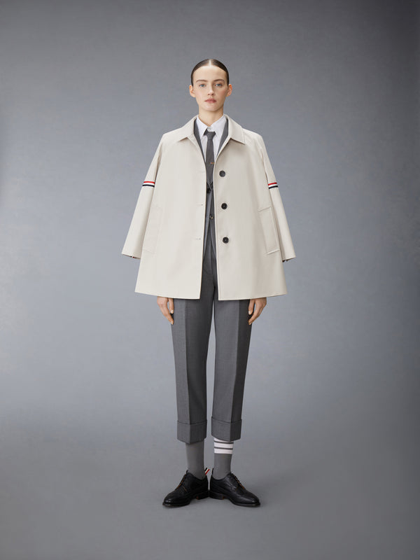COTTON TWILL ARMBAND CROPPED CAR COAT - image 2