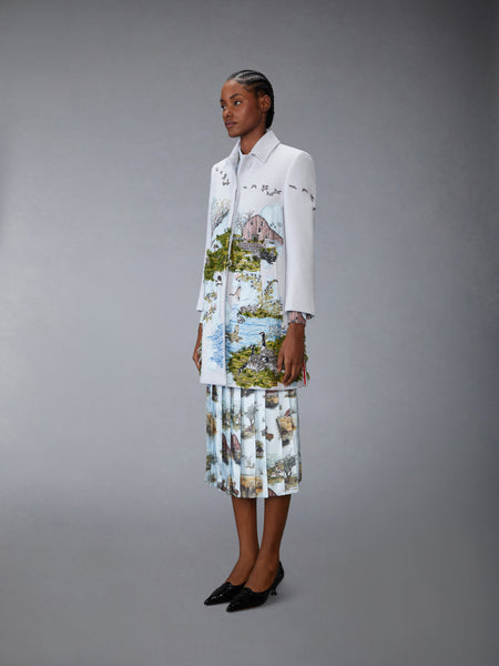 シーニック トワル アップリケ バルカラー オーバーコート マルチ シーズナル