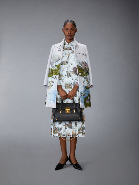 シーニック トワル アップリケ バルカラー オーバーコート マルチ シーズナル