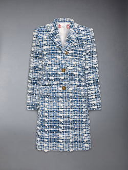 DENIM POUF TWEED CHESTERFIELD COAT