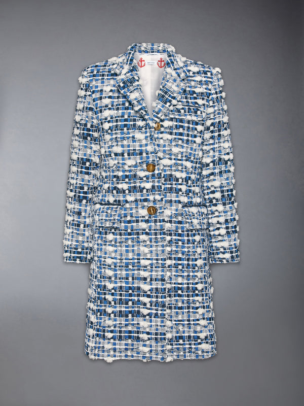 DENIM POUF TWEED CHESTERFIELD COAT - featured image