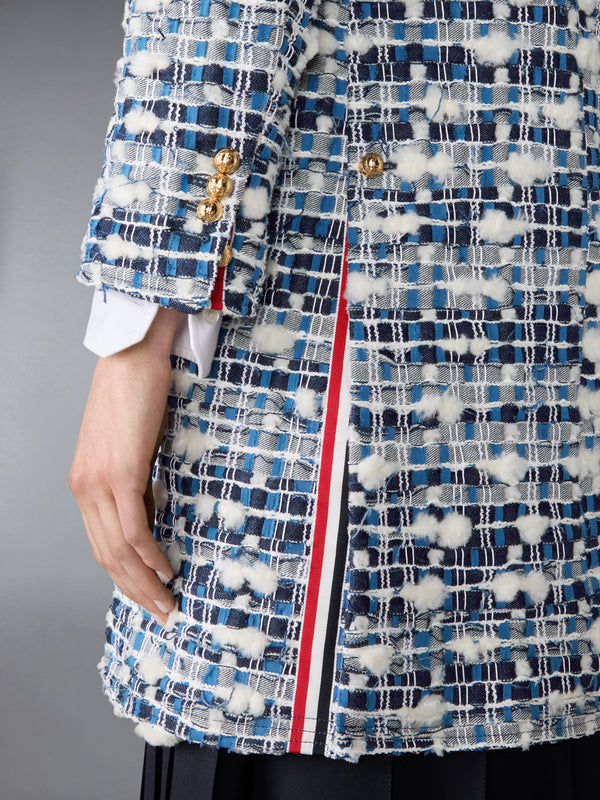 DENIM POUF TWEED CHESTERFIELD COAT - image 7