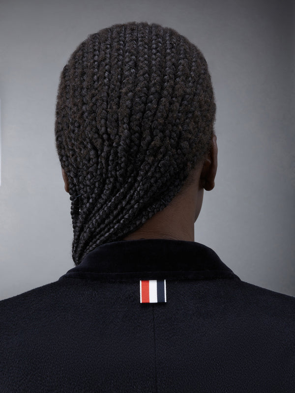 ZIBELINE COAT WEIGHT CASHMERE VELVET COLLAR CROPPED CHESTERFIELD COAT - image 4