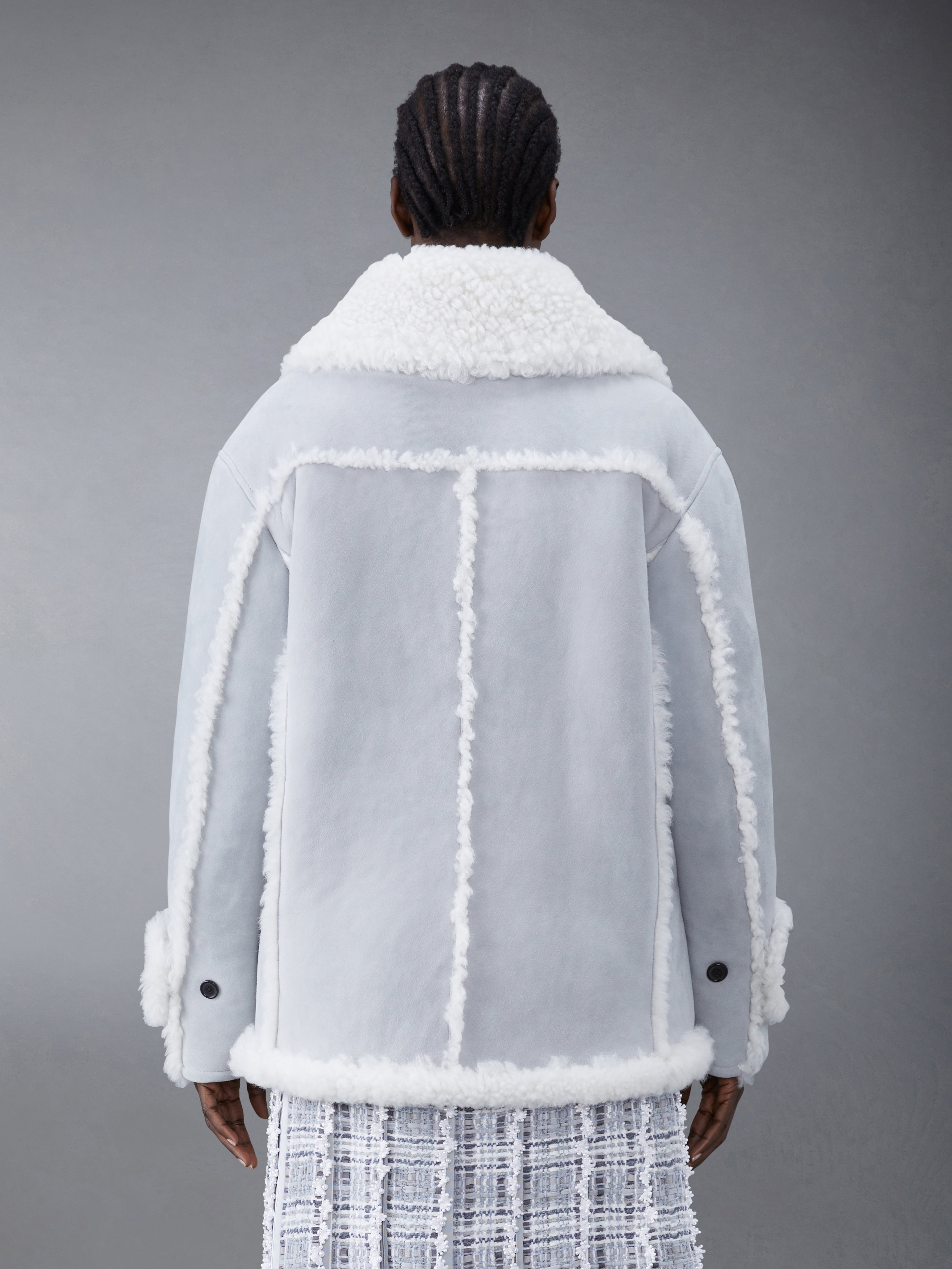 Shearling Pea Coat | Thom Browne