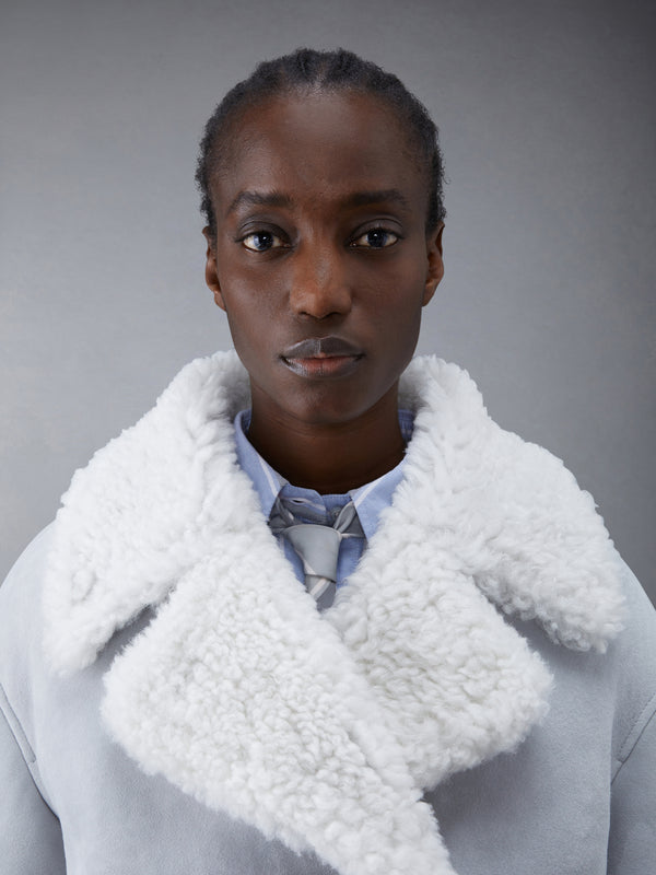 Shearling Pea Coat - image 4