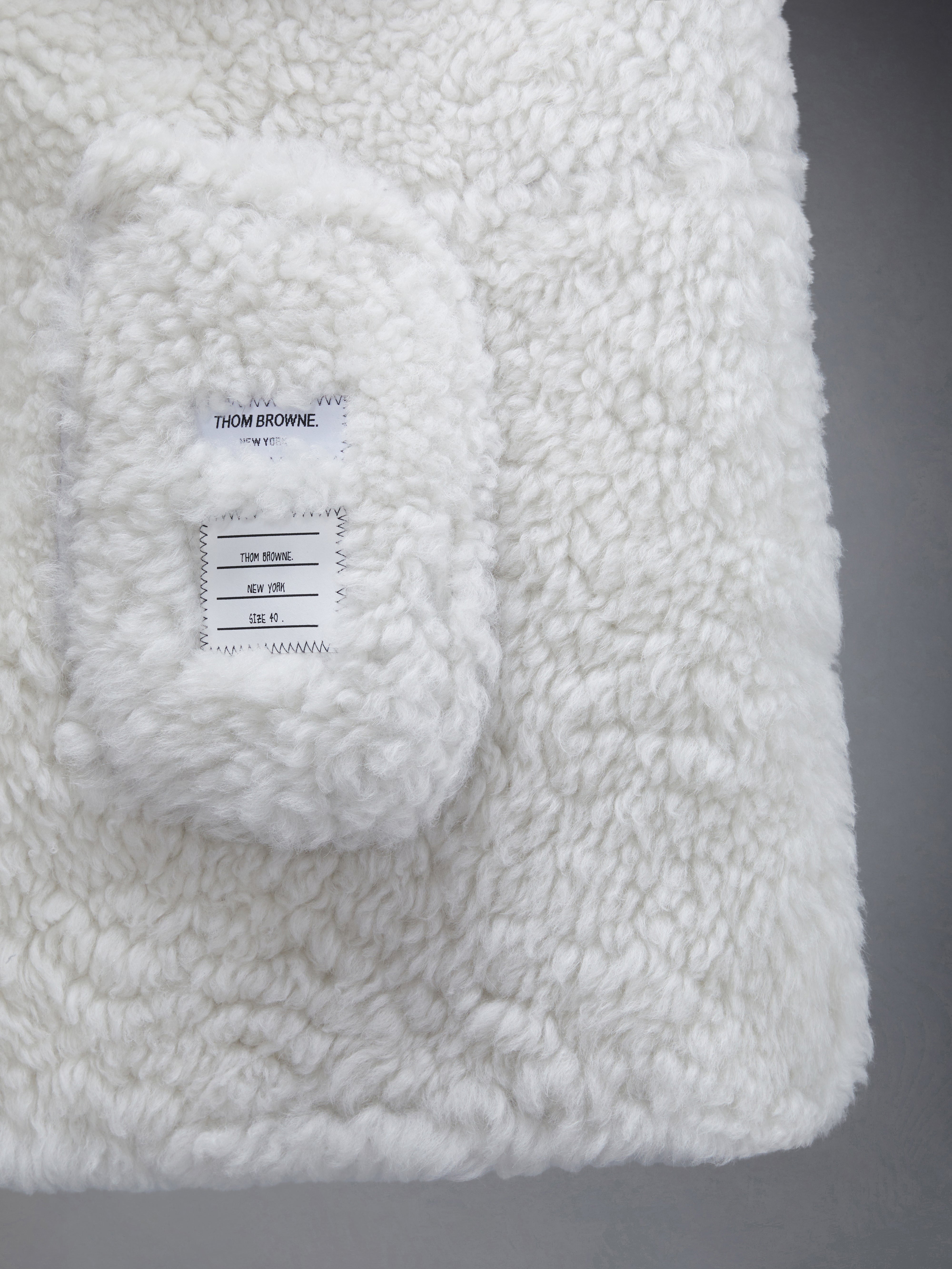 Shearling Pea Coat | Thom Browne