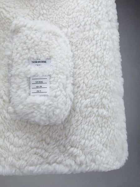 Shearling Pea Coat GREY/WHITE