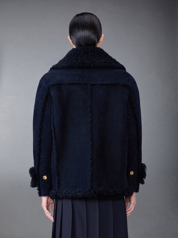 Shearling Pea Coat - image 2