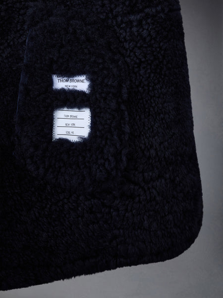 Shearling Pea Coat NAVY