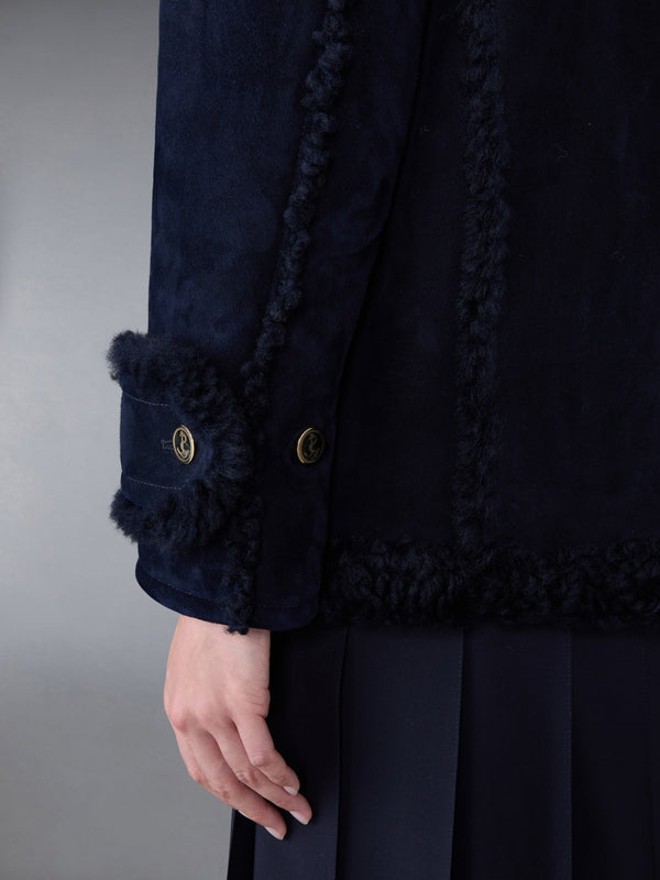 Shearling Pea Coat - image 6