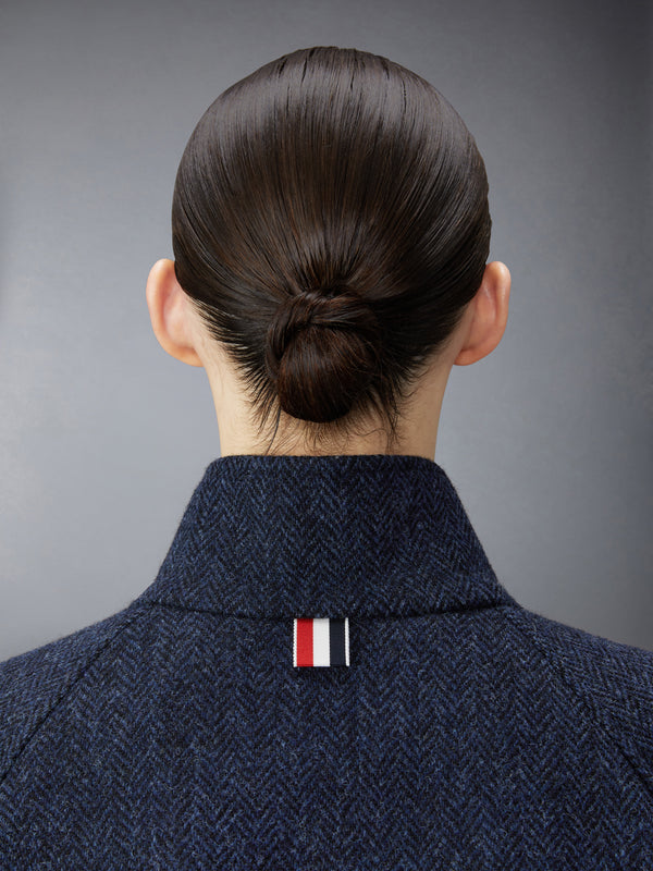 HERRINGBON HARRIS TWEED MIDI RAGLAN FUNNEL NECK COAT - image 6