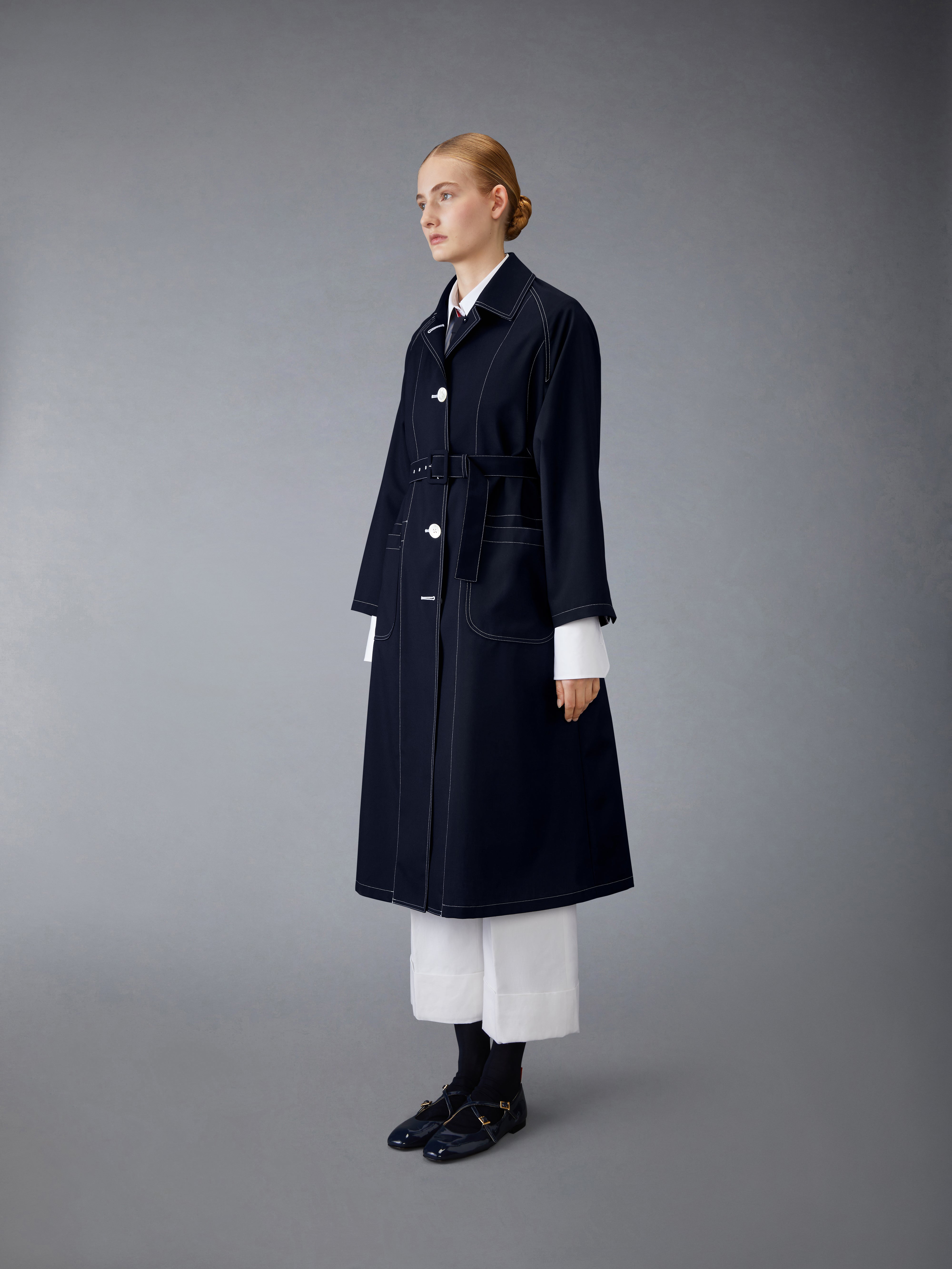i'm here:tac:tac UN（I）FORM COAT Patch Pocket Car Coat (Unconstructed) In School Uniform