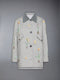 MACKINTOSH FLORAL GARDENING COAT - GREY/WHITE