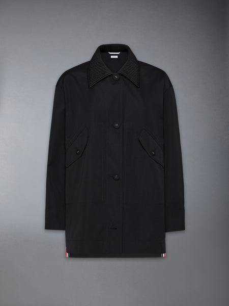 TYPEWRITER CLOTH GARDENING COAT BLACK
