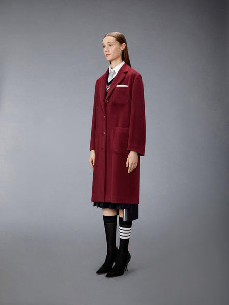 CASHMERE BELL SLEEVE OVERCOAT BURGUNDY