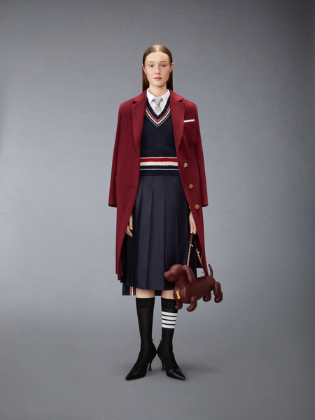 CASHMERE BELL SLEEVE OVERCOAT BURGUNDY