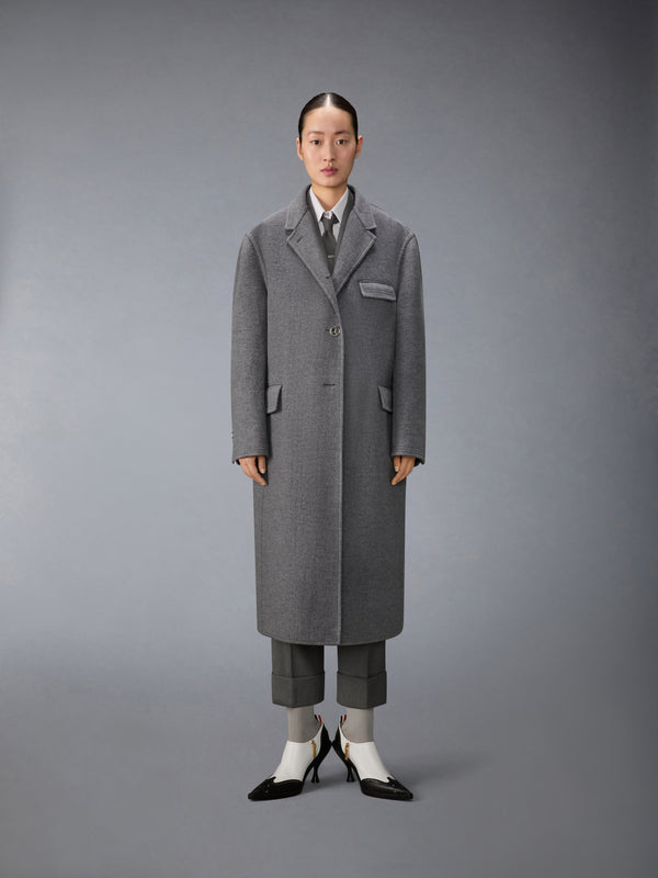 UNCONSTRUCTED BOILED WOOL CHESTERFIELD OVERCOAT - image 1