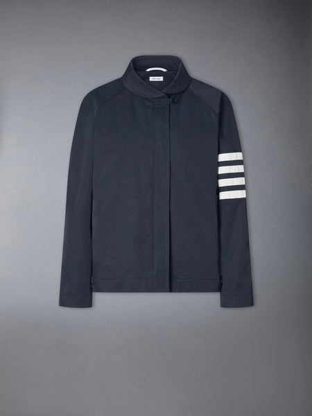 NYLON TECH 4-BAR RAGLAN JACKET NAVY