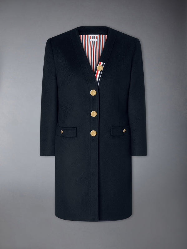 CASHMERE ZIBELINE FINISH CARDIGAN COAT - featured image