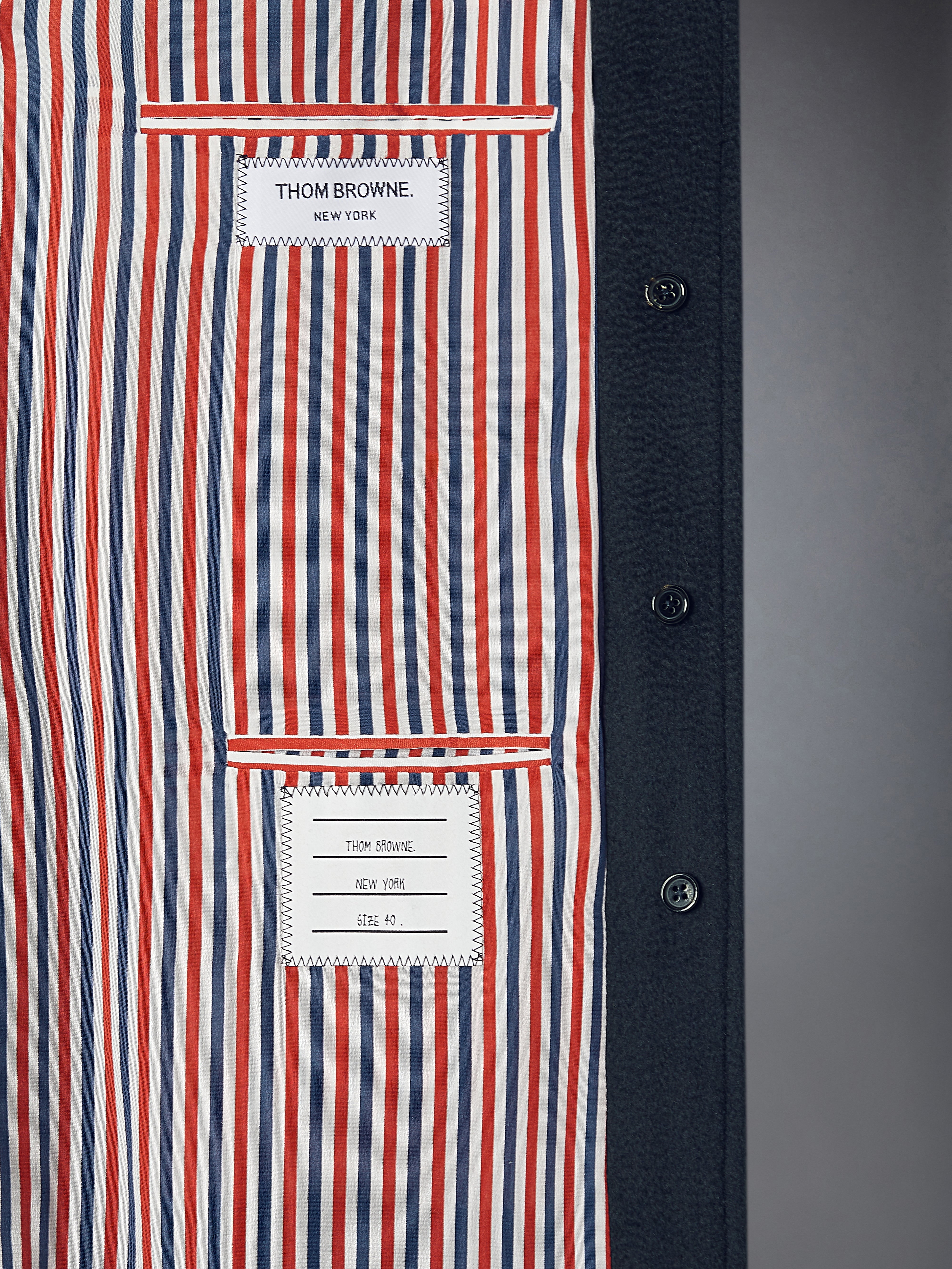 カシミヤ ジベリン仕上げ カーディガンコート | Thom Browne
