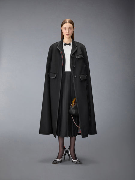 CASHMERE BROWNE 65 CHESTERFIELD CAPE BLACK