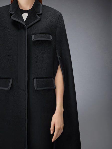 CASHMERE BROWNE 65 CHESTERFIELD CAPE BLACK