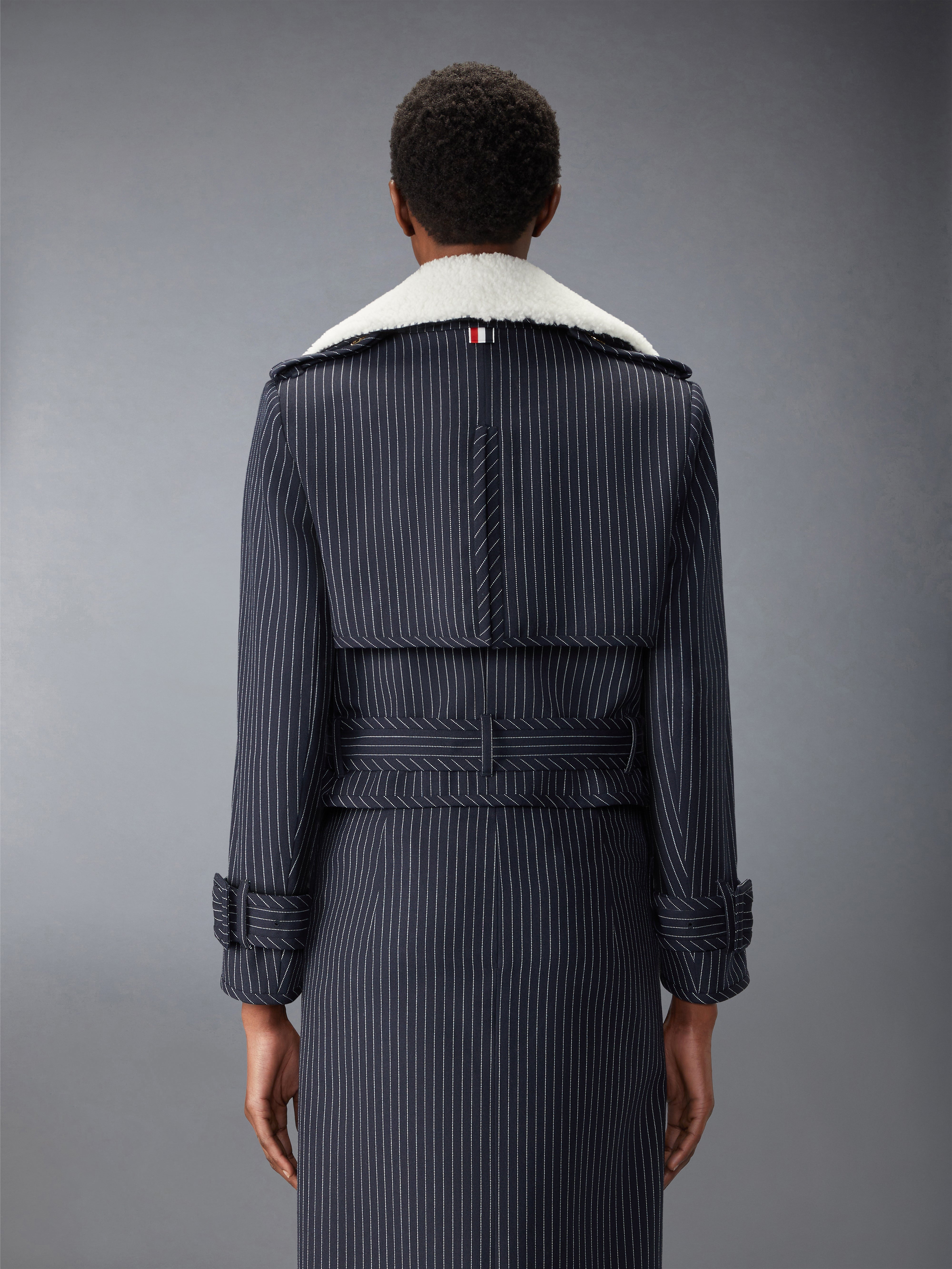 ハイツイストウール クロップド トレンチ | Thom Browne