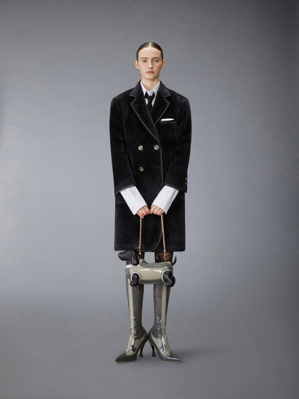 BRUSHED ALPACA WOOL SATIN TIPPING SOFT SHOULDER OVERCOAT - image 7