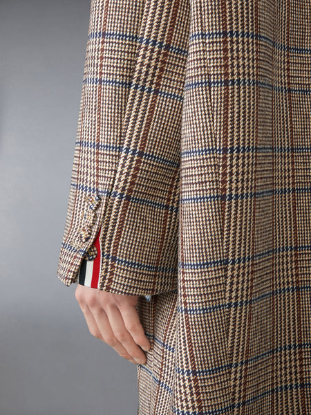 HUNTING TWEED COCOON COAT DARK BROWN