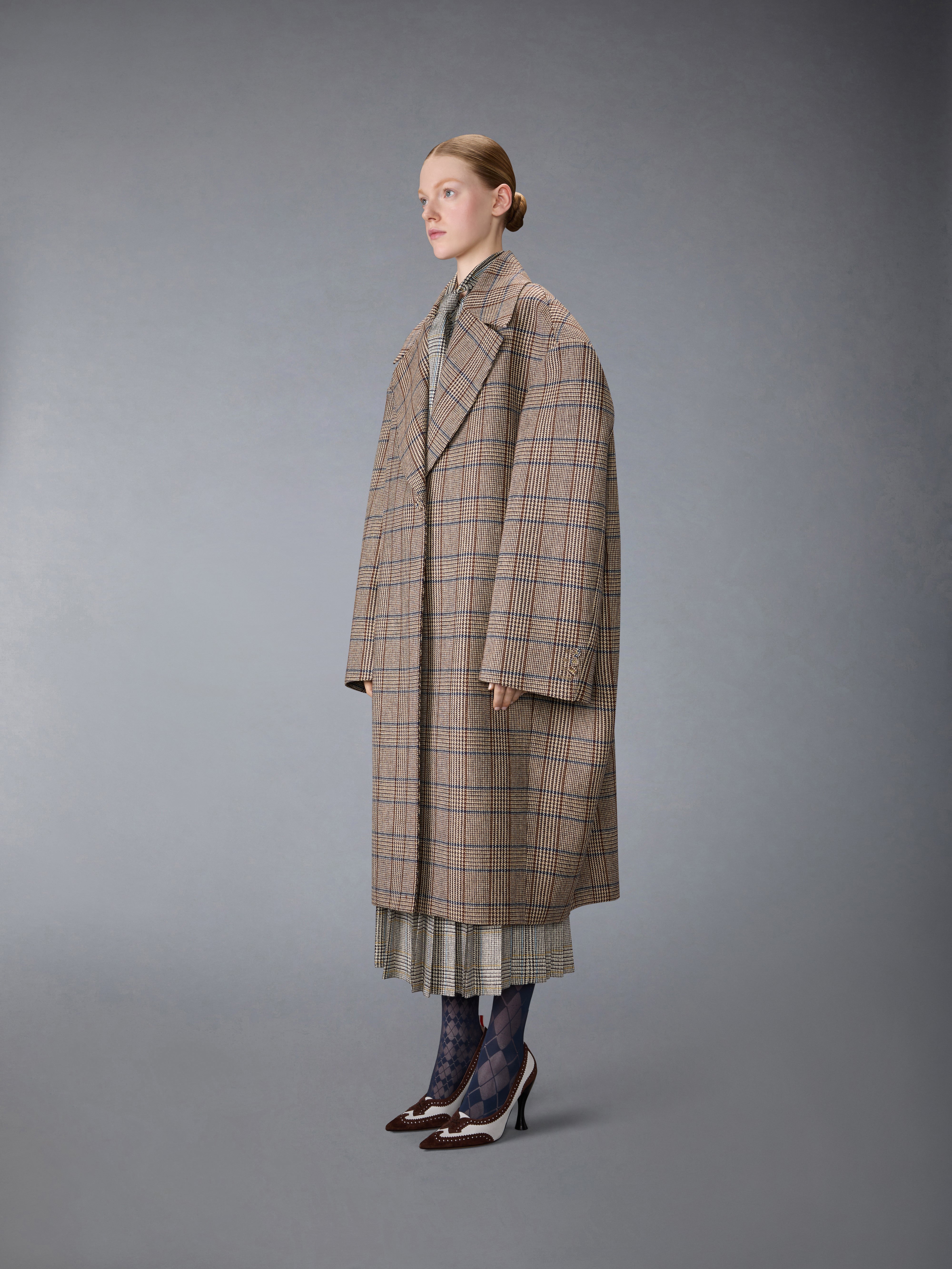 Hunting Tweed Cocoon Coat | Thom Browne