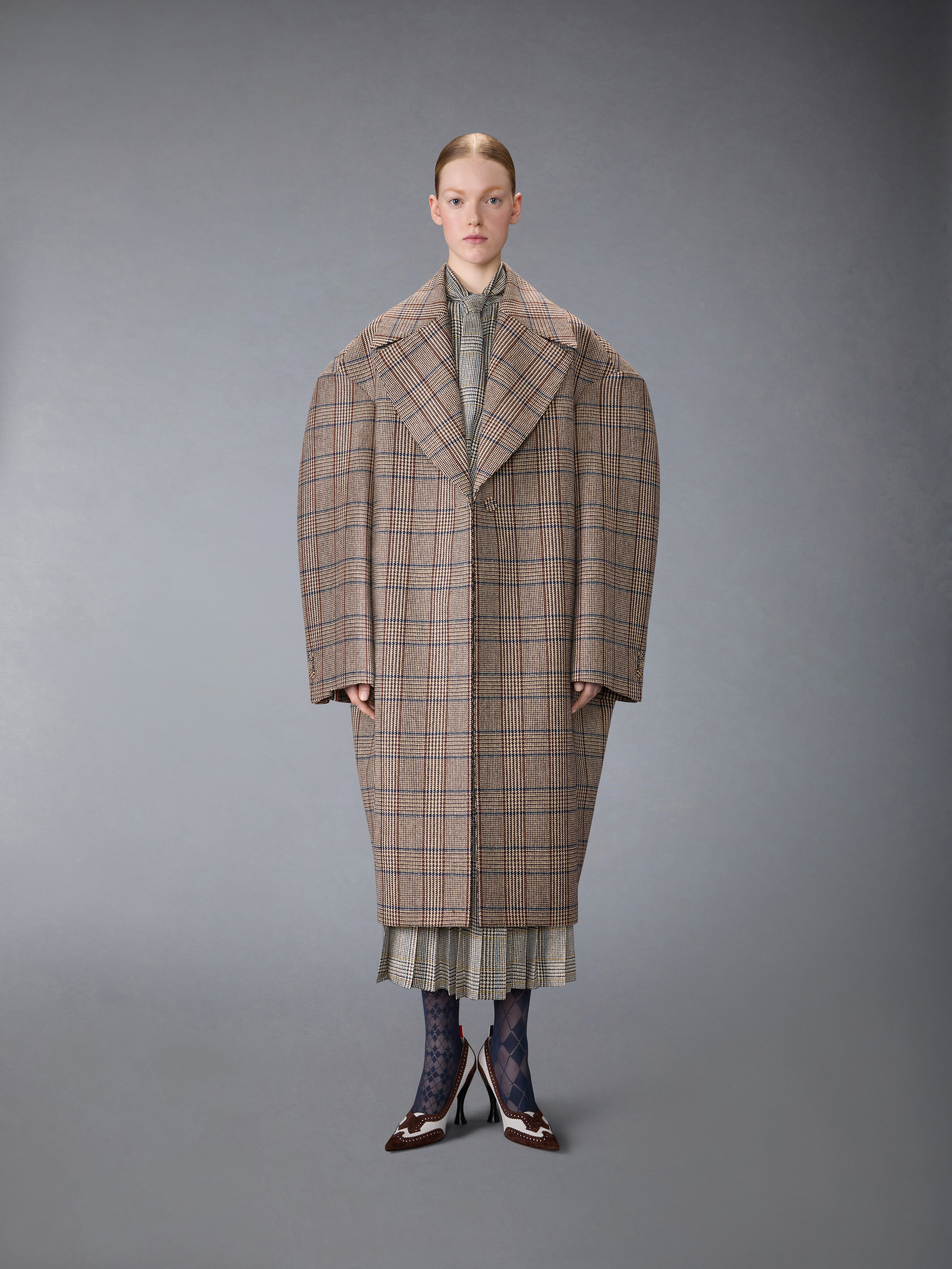 ハンティングツイード コクーン コート | Thom Browne