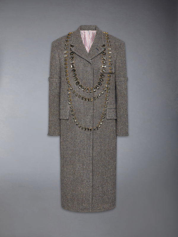 MICRO CHECK CHESTERFIELD TROMPE L'OEIL COATWITH SWAROVKI CRYSTAL - featured image