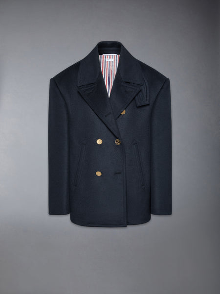 ZIBERLINE FINISH CASHMERE OVERSIZED PEACOAT