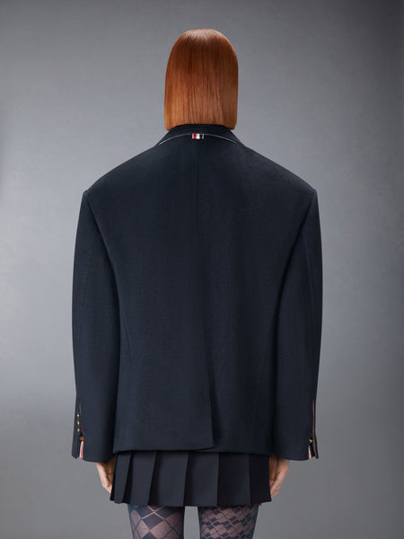 ZIBERLINE FINISH CASHMERE OVERSIZED PEACOAT