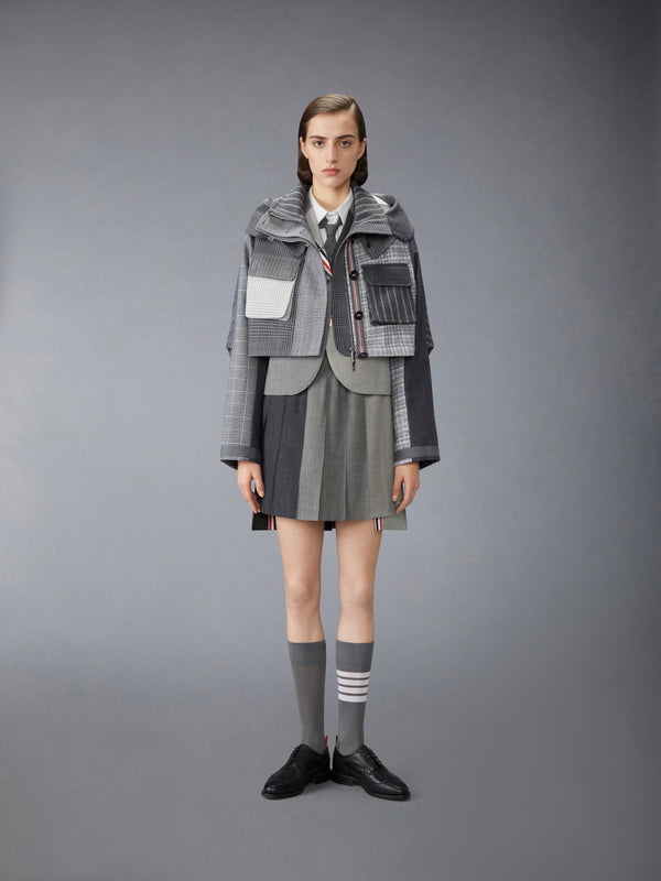 HIGH TWIST WOOL FUNMIX CROPPED TAILORED PARKA - image 4