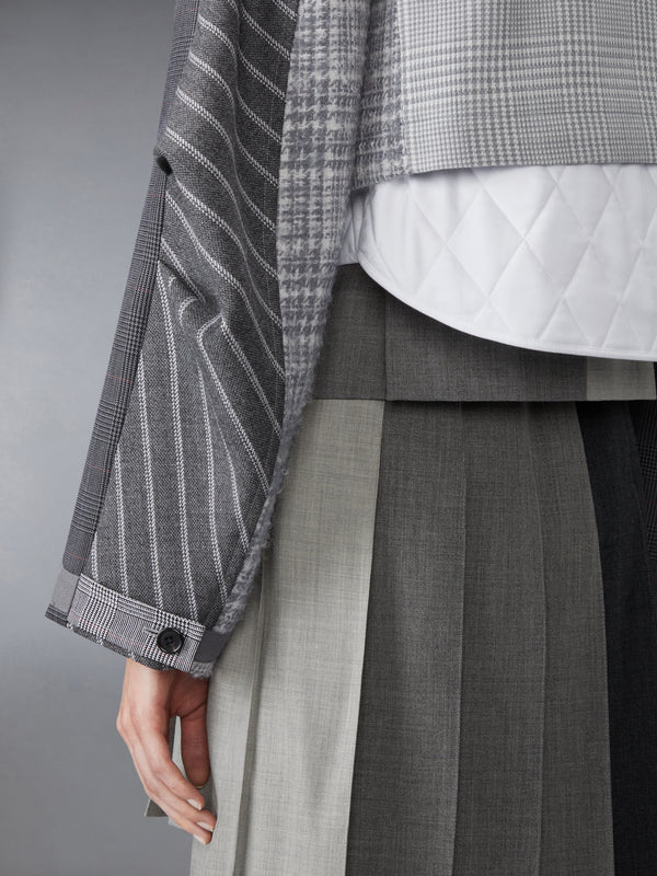 HIGH TWIST WOOL FUNMIX CROPPED TAILORED PARKA - image 9