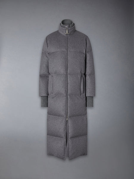 CASHMERE LOW CALF DOWN FILLED JACKET MED GREY
