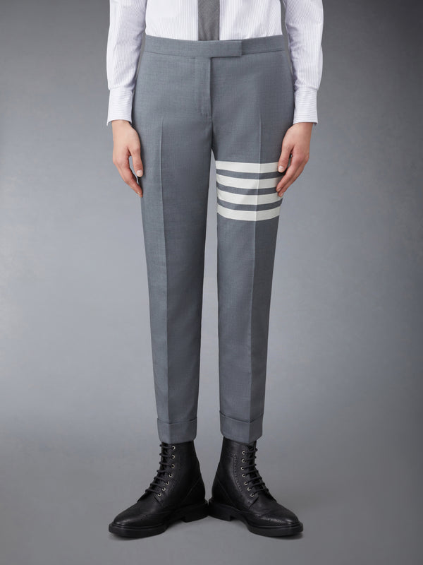 PLAIN WEAVE 4-BAR LOW RISE SKINNY TROUSERS - featured image