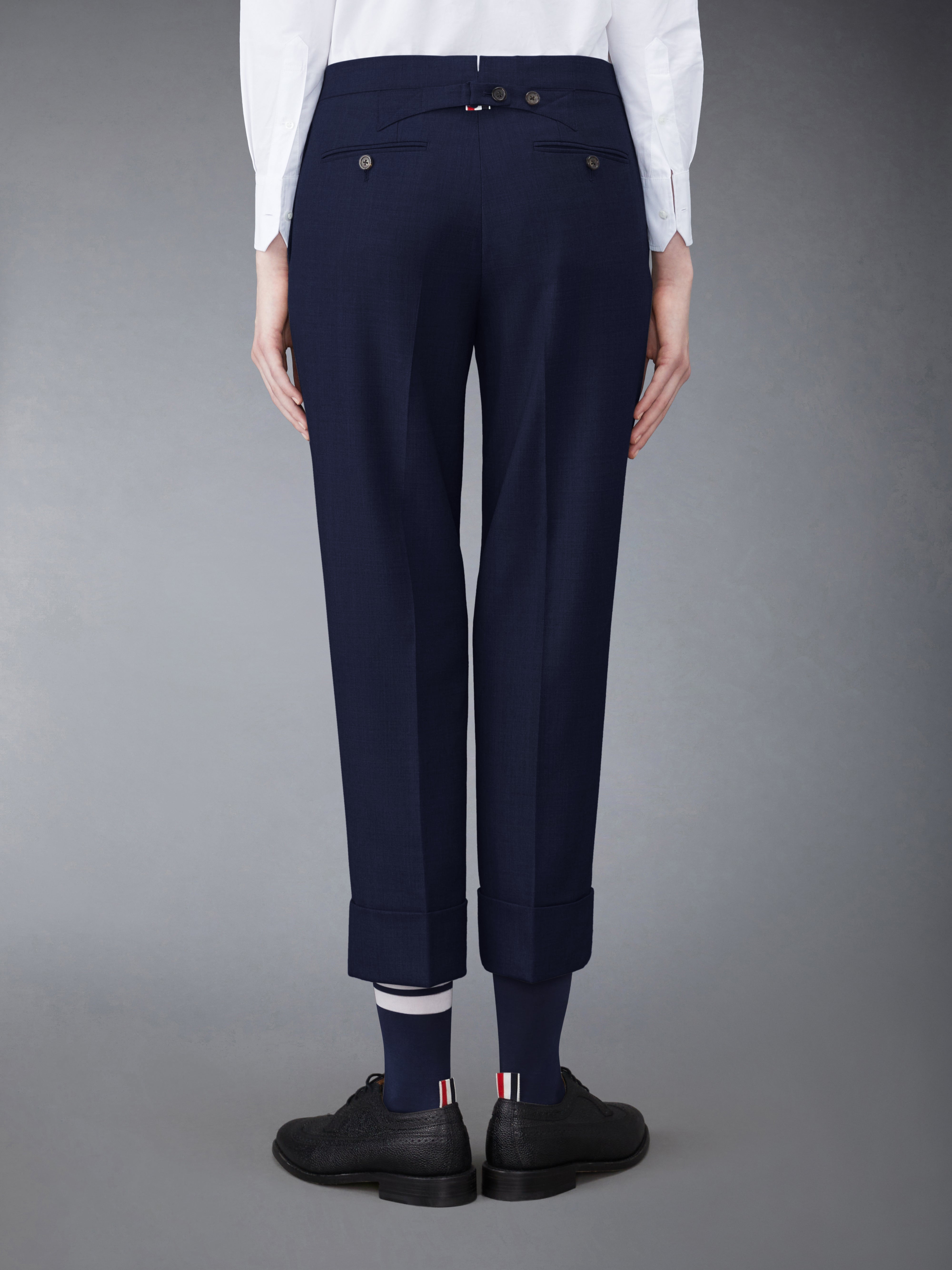 パンツ THOM BROWNE FW23 Wool pants (FTC392AF0057 215) Twill Low Rise Trousers | Thom Browne