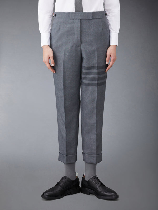 STEP TWILL SCHOOL UNIFORM 4-BAR LOW RISE SKINNY TROUSERS - featured image