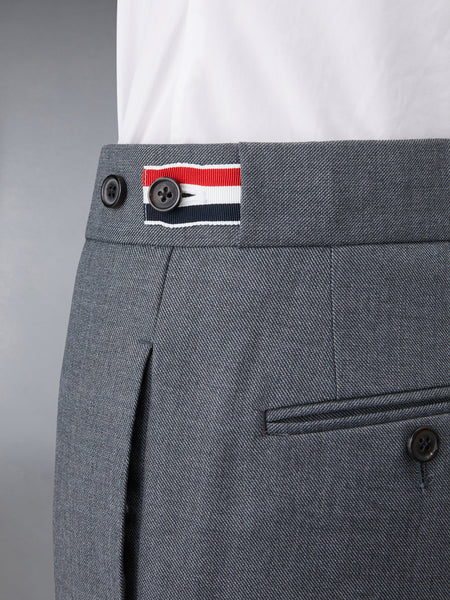 STEP TWILL SCHOOL UNIFORM 4-BAR LOW RISE SKINNY TROUSERS MED GREY