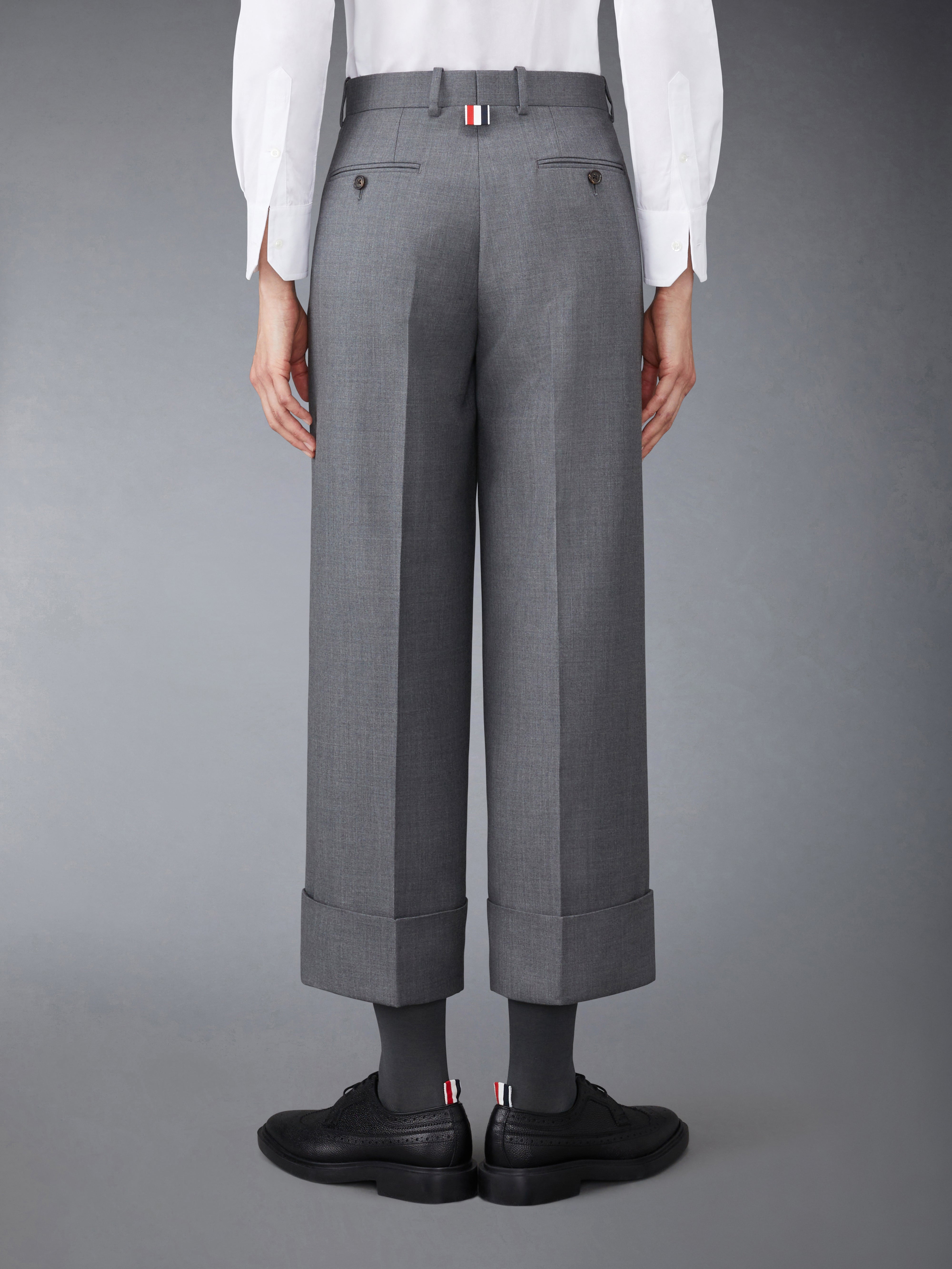 【送料&関税込】Thom Browne Thigh Length Dropped Back Pleate Thom Browne Dropped Back Mini Pleated Skirt | Blue | FARFETCH