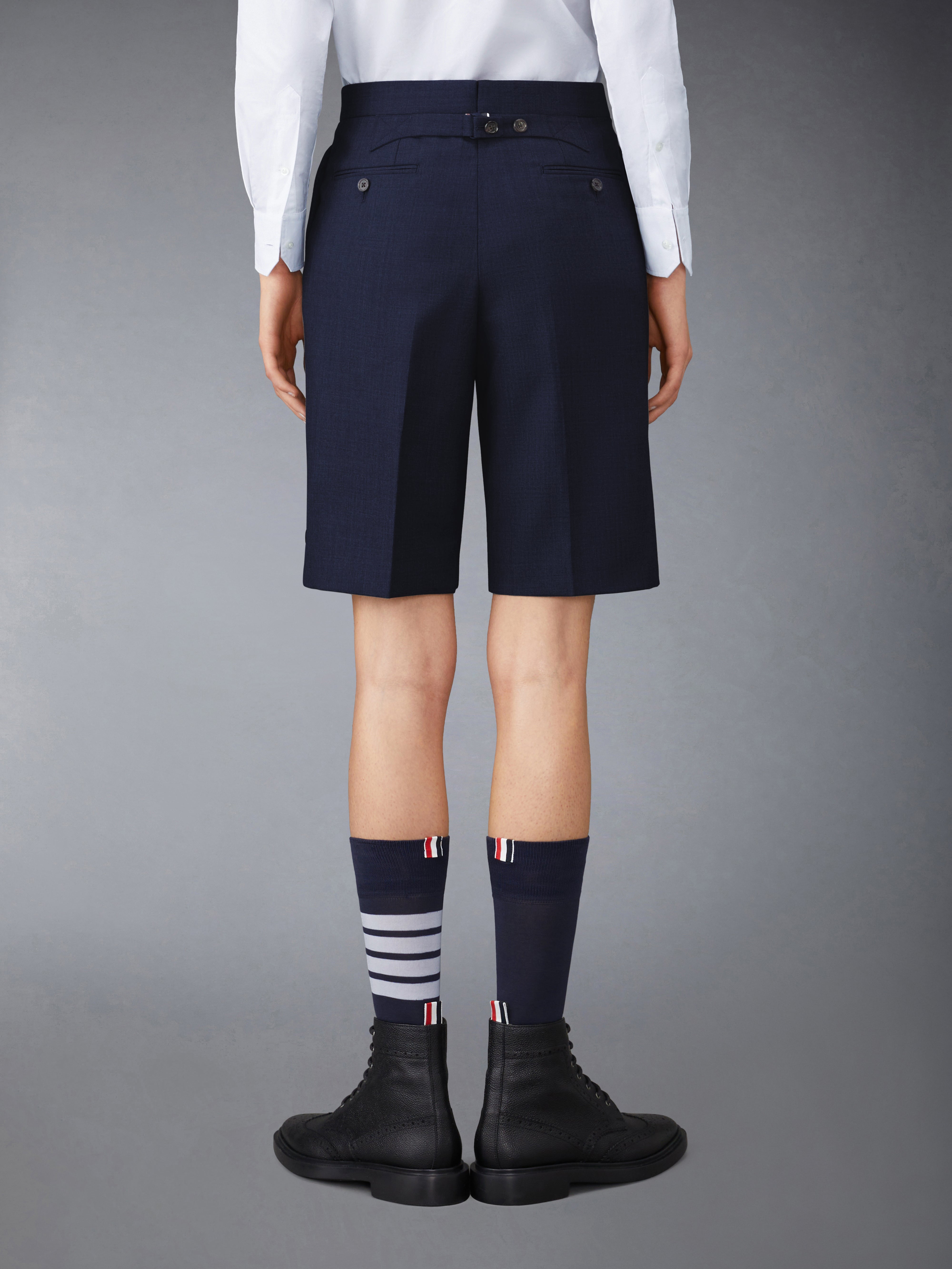 ショーツ THOM BROWNE RWB VISCOSE SHORTS Mid Thigh Shorts In Cotton Interlock + Eng Rwb Stripe | Thom