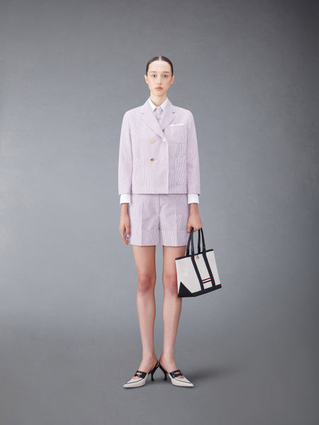 DOBBYCORD STRIPED SACK SHORTS RWBWHT