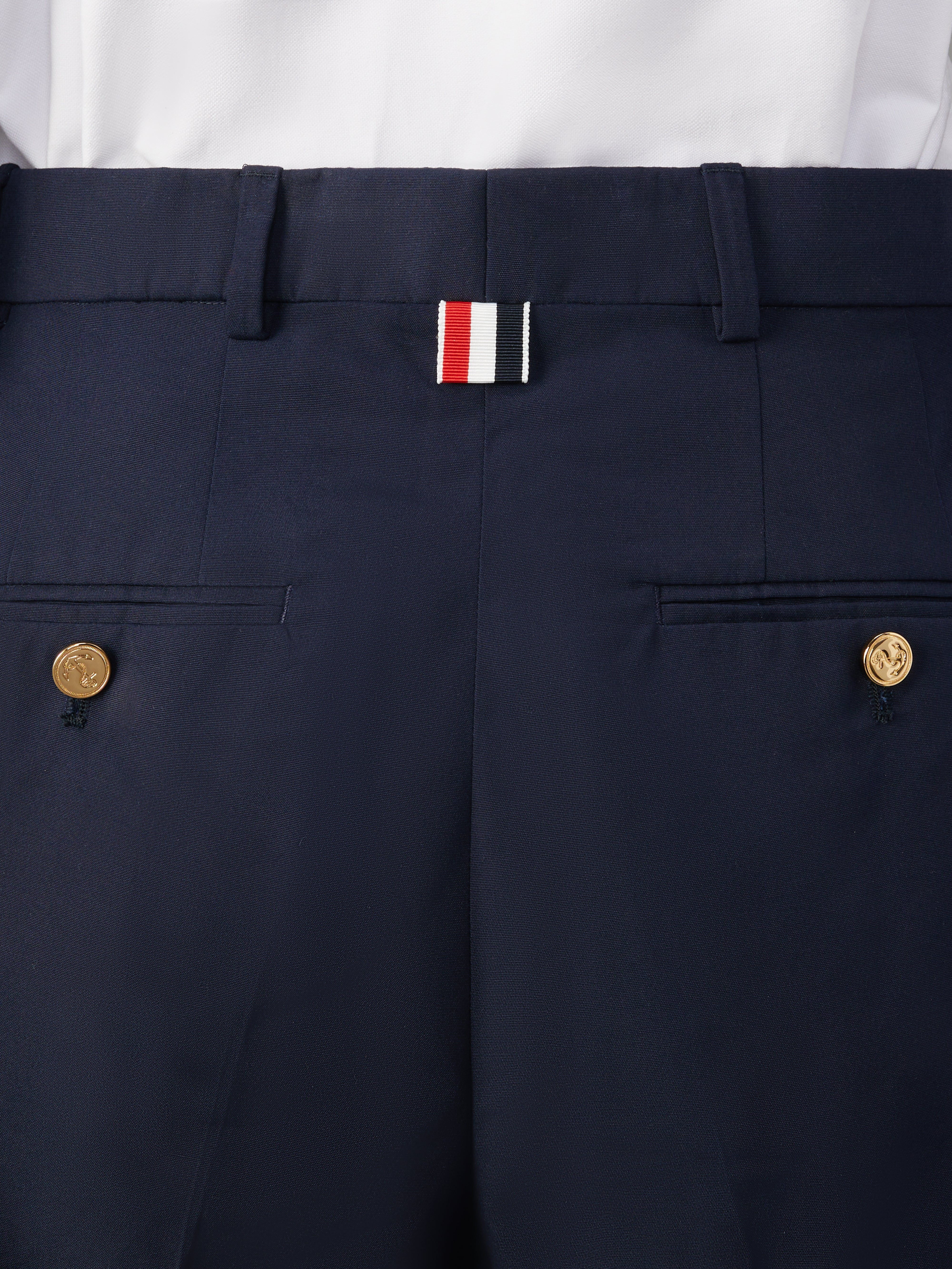 Thom Browne｜ (MJS245A 07323 320) Thom Browne Long Sleeve 4-Bar Cotton T-Shirt, Brand Size 3