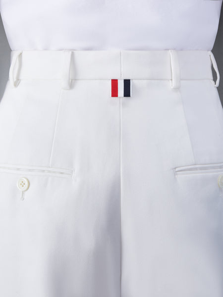 COTTON CANVAS HIGH WAISTED TROUSER OFF WHITE