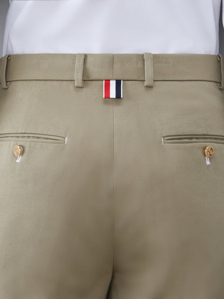 TWILL RELAXED PLEATED TROUSER CAMEL