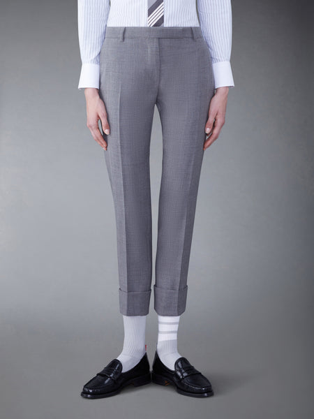 FRESCO LOW RISE CIGARETTE TROUSER MED GREY