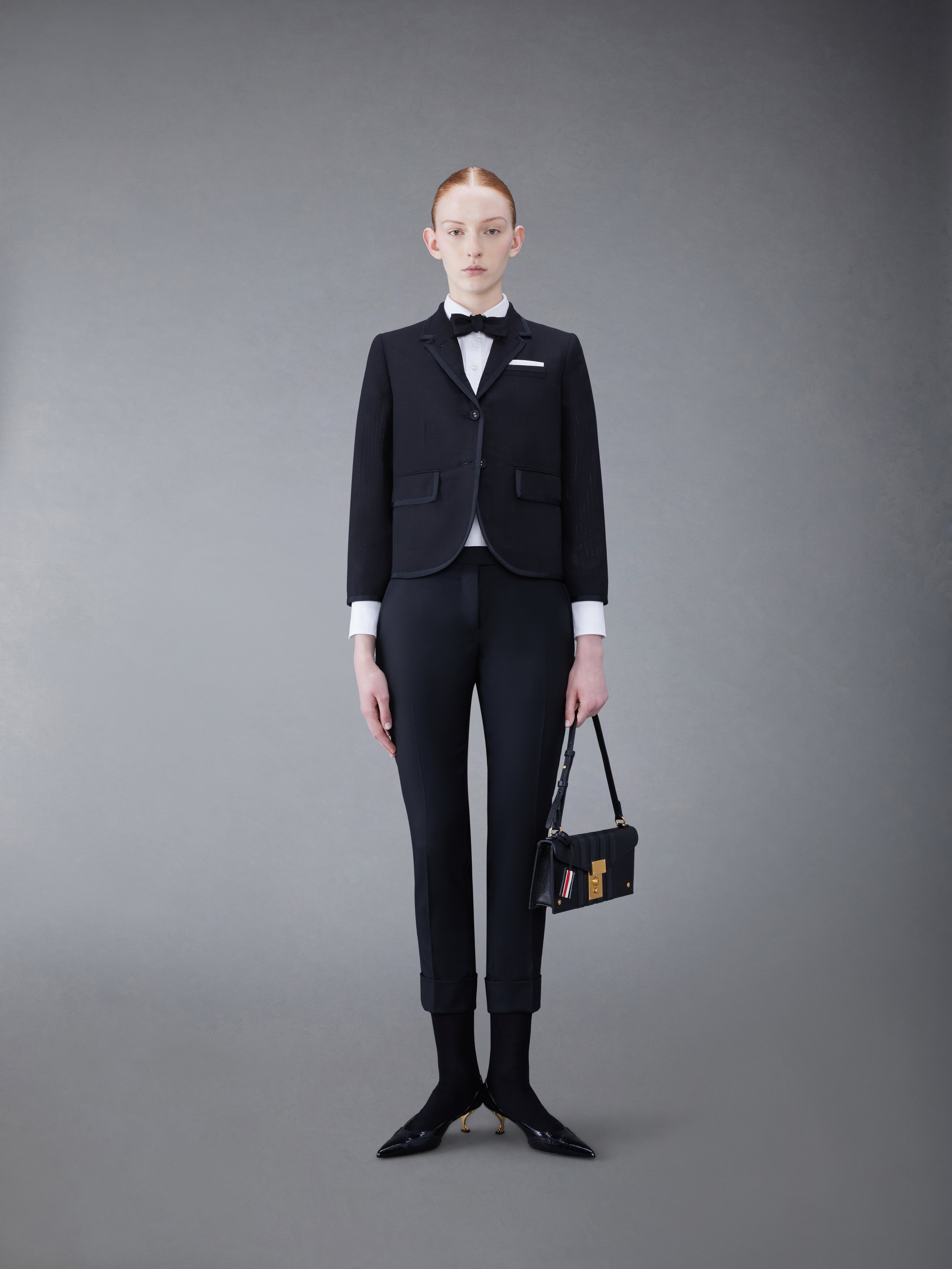 Thom Browne|SLACKS (FTC485A 00626 001) Twill Low Rise Cigarette Trouser | Thom Browne